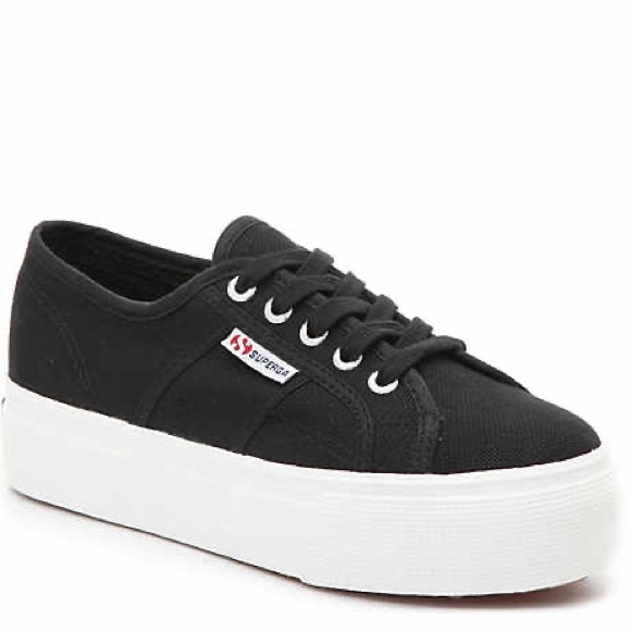 Black Superga Platforms - Picture 2 of 9